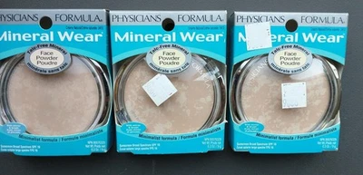 3 Physicians Formula Mineral Wear Face Powder Creamy Natural 2413 SPF New - Image 1 of 2