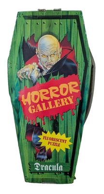 Vtg 1992 Clementoni DRACULA fluorescent Jigsaw Puzzle Horror Gallery Sealed READ - Image 1 of 4