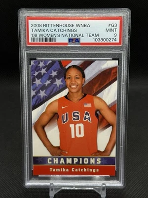 2008 RITTENHOUSE WNBA - '08 WOMEN'S NATIONAL TEAM #G3 TAMIKA CATCHING - PSA 9 - Image 1 of 2