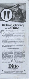 1926 Dito Vervielfältigungsmaschinen Vintage Druckanzeige "Railroad Effiency" - Bild 1 von 7