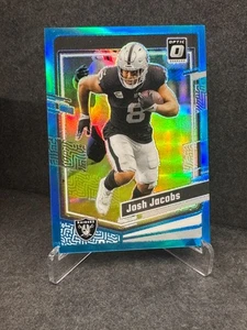 Josh Jacobs 2023 Panini Donruss Optic Aqua Prizm #99 SP /299 - Bild 1 von 2
