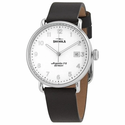 Reloj de cuarzo Shinola S0120161957 Canfield 38 mm esfera blanca con correa de cuero negro Foto 1 de 4