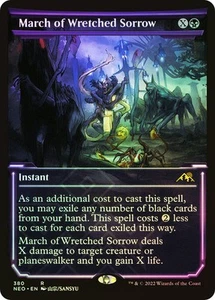 MTG MARCH OF WRETCHED SORROW SHOWCASE FOIL Kamigawa: Neon Dynasty NM - Bild 1 von 1