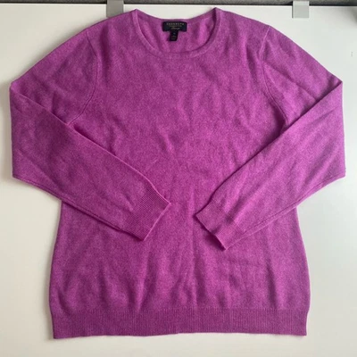 Charter Club 100% Cashmere Sweater Women's XL Purple Luxury Crew Neck Soft - Image 1 of 4