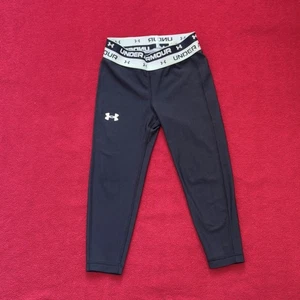 Youth Girls Size XS Black Under Armour Athletic Sports Leggings Yoga Pants - Picture 1 of 11