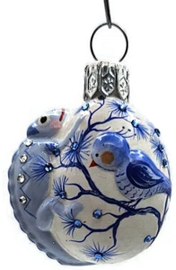 Patricia Breen Springtime Chameleon Blue Bird Spring Christmas Ornament - Picture 1 of 11