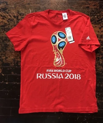 Adidas Copa Mundial de la FIFA Rusia 2018 Camiseta Roja LRG Totalmente Nueva Foto 1 de 4