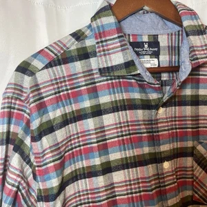 Psycho Bunny Flannel Shirt Plaid Button Up Long Sleeve Casual Mens Size XL - Picture 1 of 8