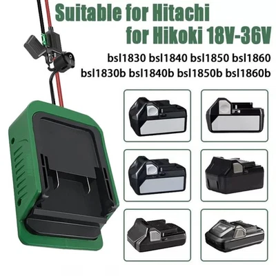 Power Wheels Adapter for Hitachi/Hikoki 18/36V Battery Conversion Set with Fuses
