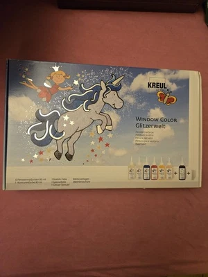 Kreul Window Color Glas Design Glitzerwelt Fenstermalfarbe Fensterfarbe Malfarbe - Bild 1 von 3
