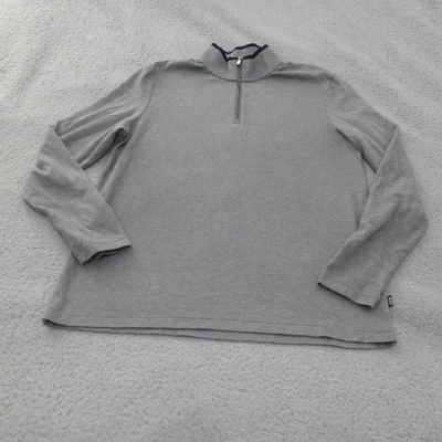 Hugo Boss Suéter Para Hombres XL Gris 1/4 Cremallera Camisa Pullover Manga Larga Algodón Foto 1 de 4