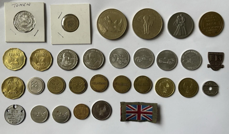 Collection Of 31 Various Old Tokens Etc. - Image 1 of 4