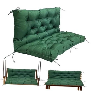 Porch Swing Cushions, 3 Seat Outdoor Swing Cushion 60 x 40 Inch Dark Green - Picture 1 of 8