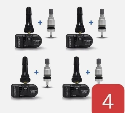 32 Piezas 14x1.5 Negro Spline Kit de Tacos y 4 Sensores de Presión de Neumáticos TPMS Foto 1 de 2