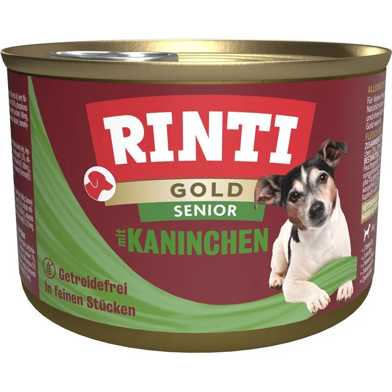 RINTI Gold Senior Kaninchen | 12x 185g Hundenassfutter ältere Hunde - Bild 1 von 1
