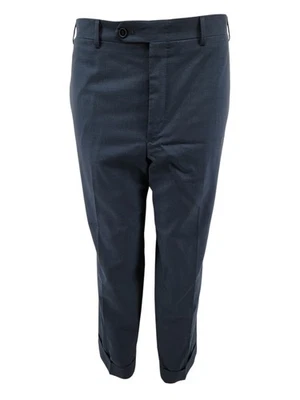 Canali Dress Pants 34x26 Wool Slacks Mens Trousers Navy Blue Cuffed - Image 1 of 4
