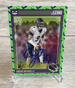 Tarjeta de puntuación firmada autografiada por Jaquan Brisker Chicago Bears NFL con certificado de autenticidad - Imagen 1 de 4