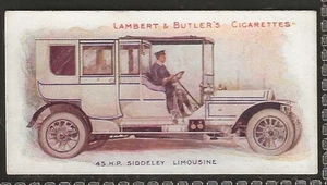 LAMBERT & BUTLER-MOTORS 1908-#19- SIDDELEY LIMOUSINE  - Picture 1 of 2