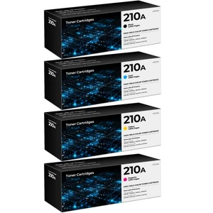 Toner Set Black Cyan Magenta Yellow W2100X for HP 210A Color LaserJet Pro 4201dn - Picture 1 of 7