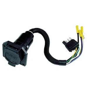 Reese Towpower Plastic 4-Way Flat to 7-Way Round Vehicle End Adapter , Black - Bild 1 von 5