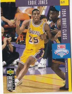 EDDIE JONES NBA DRAFT ROOKIE UPPER DECK COLLECTORS CHOICE 1994-95 LA LAKERS - Image 1 of 2