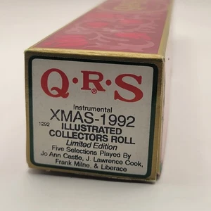 QRS Illustrated Collectors Roll XMAS-1992 4 Canzoni Natalizie Lettore Piano Roll - Foto 1 di 2