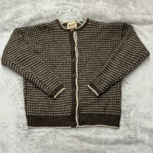 Vintage Woolrich Sweater Womens Large Wool Knit Cardigan Button Up 90s Warm - Picture 1 of 5