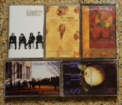 5 COWBOY JUNKIES Cassettes Tapes - 200 More Miles, Caution Horses, Lay It Down - Image 1 of 4