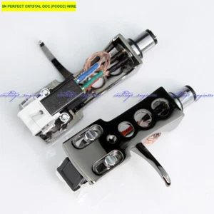 New 10pcs/lot Sparkling GREY MM cartridge Titanium Headshell PCOCC wire assembly - Picture 1 of 5