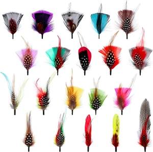 20 Pcs Hat Feathers, Assorted Colorful Real Feathers Accessories for Men & Women - Picture 1 of 12