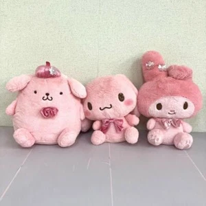 Sanrio Cinnamoroll Sakura Stuffed Set 3 My Melody Pompompurin Kawaii Character - Picture 1 of 24