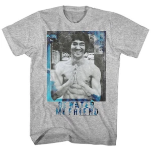 Bruce Lee Martial Arts Master Laughing Be Water My Friend Men's T Shirt   - Picture 1 of 5