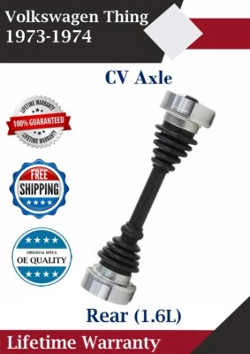 New OE Rear CV Axle For 1973-1974 Volkswagen Thing 1.6L Lifetime Warranty - Image 1 of 4