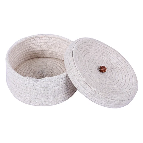 White Woven Storage Basket | Kitchen Fruit Holder Cover