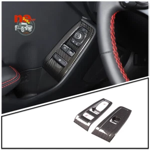 ABS Carbon Window Lift Switch Frame Decorate Trim For T@yota 86/Sub@ru BRZ 2022+ - Picture 1 of 12