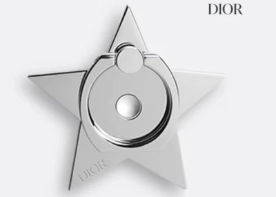 Christian Dior Phone Ring Finger Holder Star Silver Tone SEALED NIB - Image 1 of 3