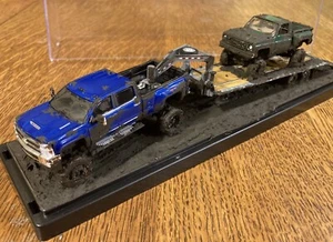 2018 Chevy Silverado Dually Lifted 4x4 Muddy Custom 1/64 Diecast ‘80 K10 Pickup - Picture 1 of 24
