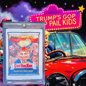2016 GPK TRUMP GOP PAIL KIDS Print Run Only 581 RESIST TRUMP 2024! - Picture 1 of 2