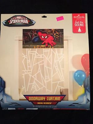 Spider-man set the scene Party Supplies/Decorations~Door Curtain~Hallmark - Image 1 of 2