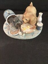 Enesco Mary Rhyner Partners in Crime Figurine I Think It Needs More Milk Dog Cat