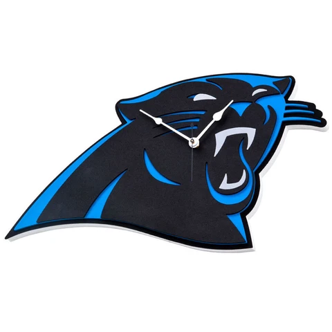 Foam Fanatics NFL Carolina Panthers 3-D Foam Wall Clock Home Office decor Cover