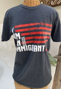I AM AN IMMIGRANT T shirt---Adult S  Black and Denim Apparel for the Brave NEW - Picture 1 of 4