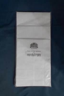 3 LENÇOES BRANCOS MASCULINOS - 100% ALGODÃO - DA NORDSTROM - EM PACOTE LACRADO - Imagem 1 de 3