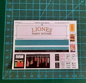 OO GAUGE DADS ARMY JONES BUTCHER SHOP DECAL KIT WORLD WAR II 1930'S & 1940'S - Picture 1 of 6