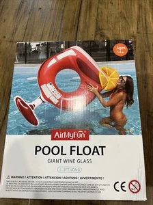 AirMyFun Pool schwimmendes riesiges Weinglas - Bild 1 von 3
