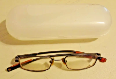 Armações de óculos Nike Flexon metal oval preto/vermelho PARA PEÇAS OU REPAROS com estojo - Imagem 1 de 4