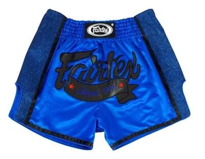PANTALONES CORTOS FAIRTEX CORTE DELGADO MUAY THAI - BS1702 - Azul - Imagen 1 de 11