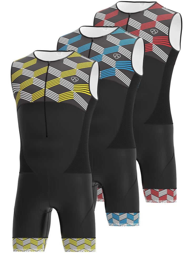 DHERA Triathlon Tri Suit Padded Compression Running Swimming Cycling Skinsuit - Image 1 of 1