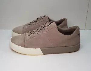 M&S SIZE 6UK EUR39 WOMENS BEIGE SUEDE LEATHER LOW TOP LACE UP TRAINERS SHOES - Picture 1 of 24