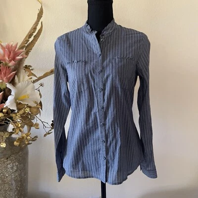 Canyon River Blues с узором оборки деталь на пуговицах синий длинным рукавом  - Изображение 1 из 4